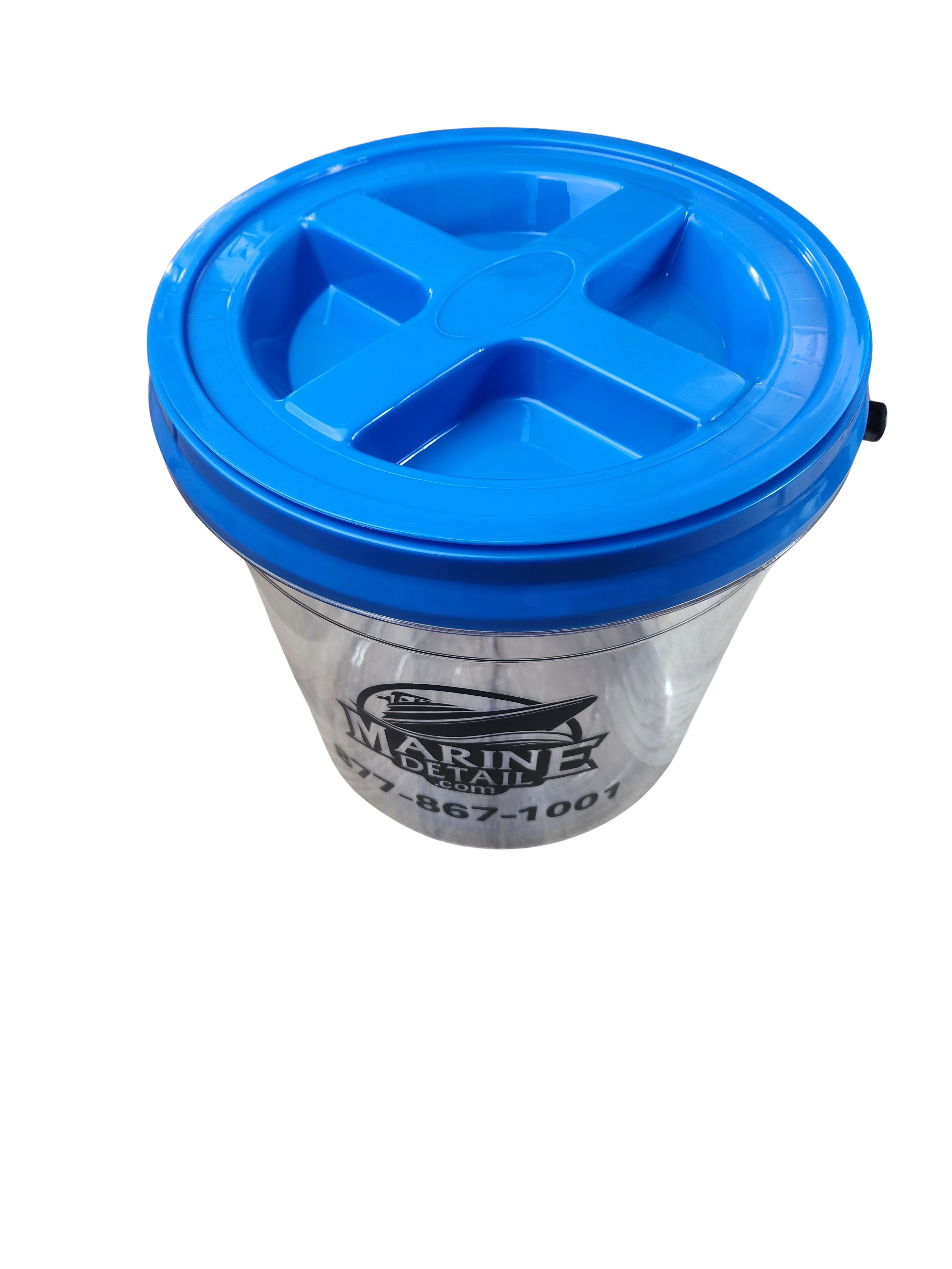 MarineDetail.com 4.75 Gal Wash Bucket System – w/ Lid, Grit Guard & Dolly (Professional Series)